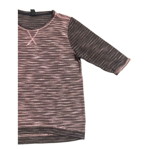 H&M Womens 3/4 Cuff Sleeve Texture Marl Pullover Raglan Sweatshirt Top Medium M - Picture 2 of 12